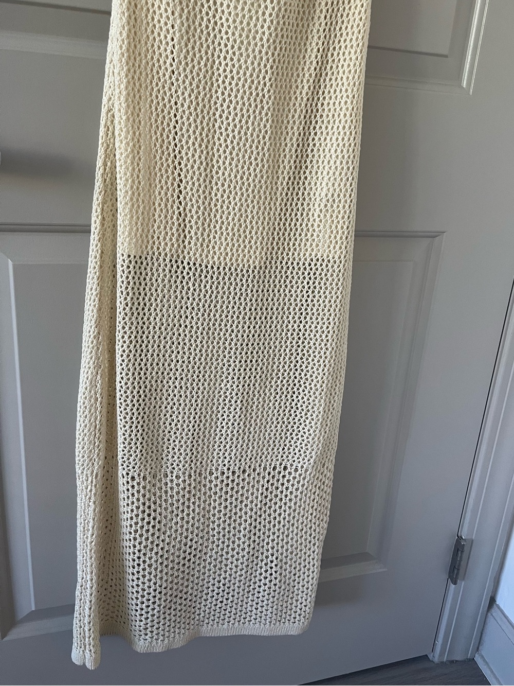 Francesca's Collections Cream Crochet Maxi Dress - Picture 2 of 7
